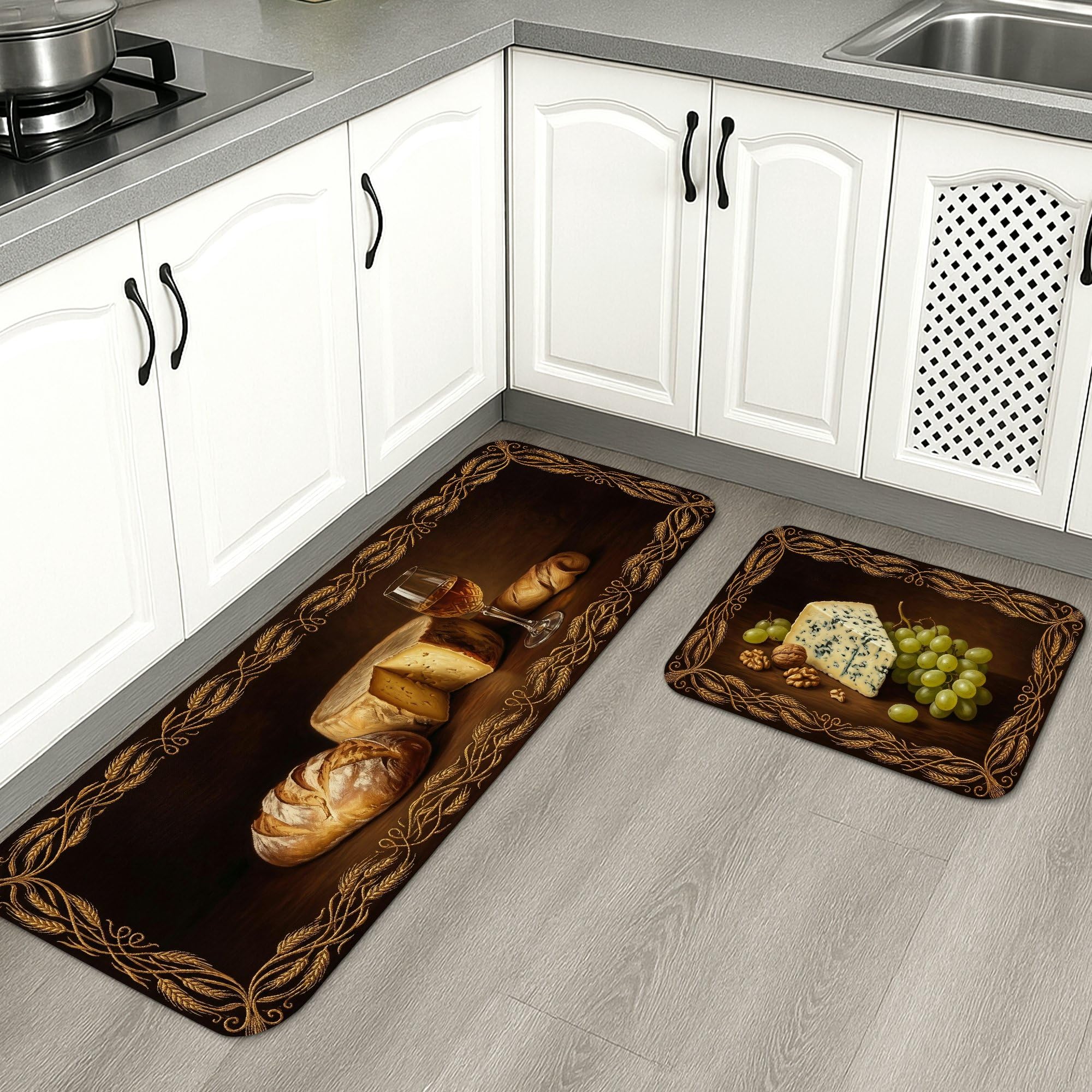 Tapetes de cocina rústicos y cómodos para decorar el fregadero