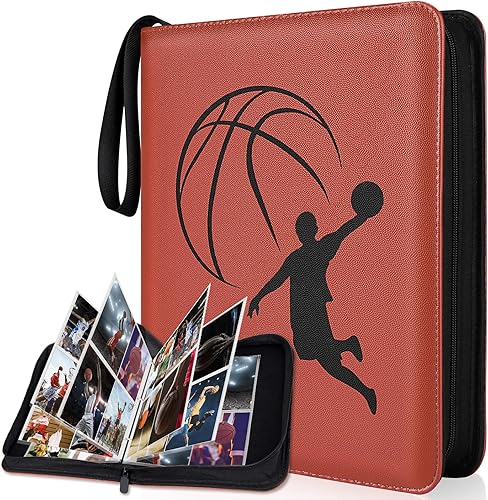 Carpeta de tarjetas coleccionables con mangas, carpeta de tarjetas de baloncesto de 400 bolsillos, carpeta de tarjetas para tarjetas de baloncesto