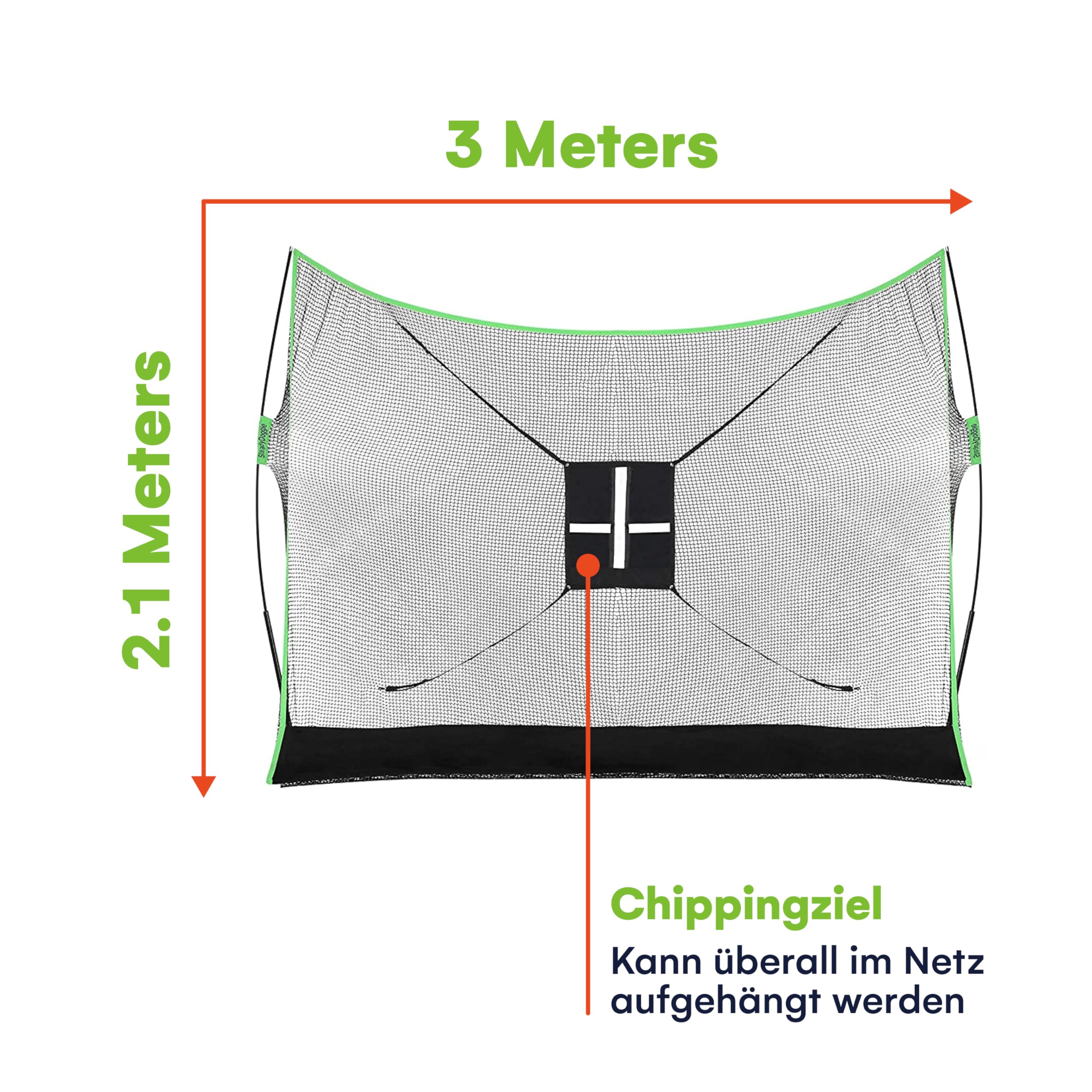 10" x 7" Golfnetz für Garten und Zuhause - Komplettes Golfset mit Chipping-Ziel und Tragetasche - Vielseitiges Golfnetz für Indoor und Outdoor - Einfacher Aufbau, Golfabschlagnetz