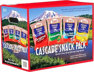 Tim's Cascade Style Potato Chips, Variety Pack, 2 pack (1.5 Ounce (Pack of 30))