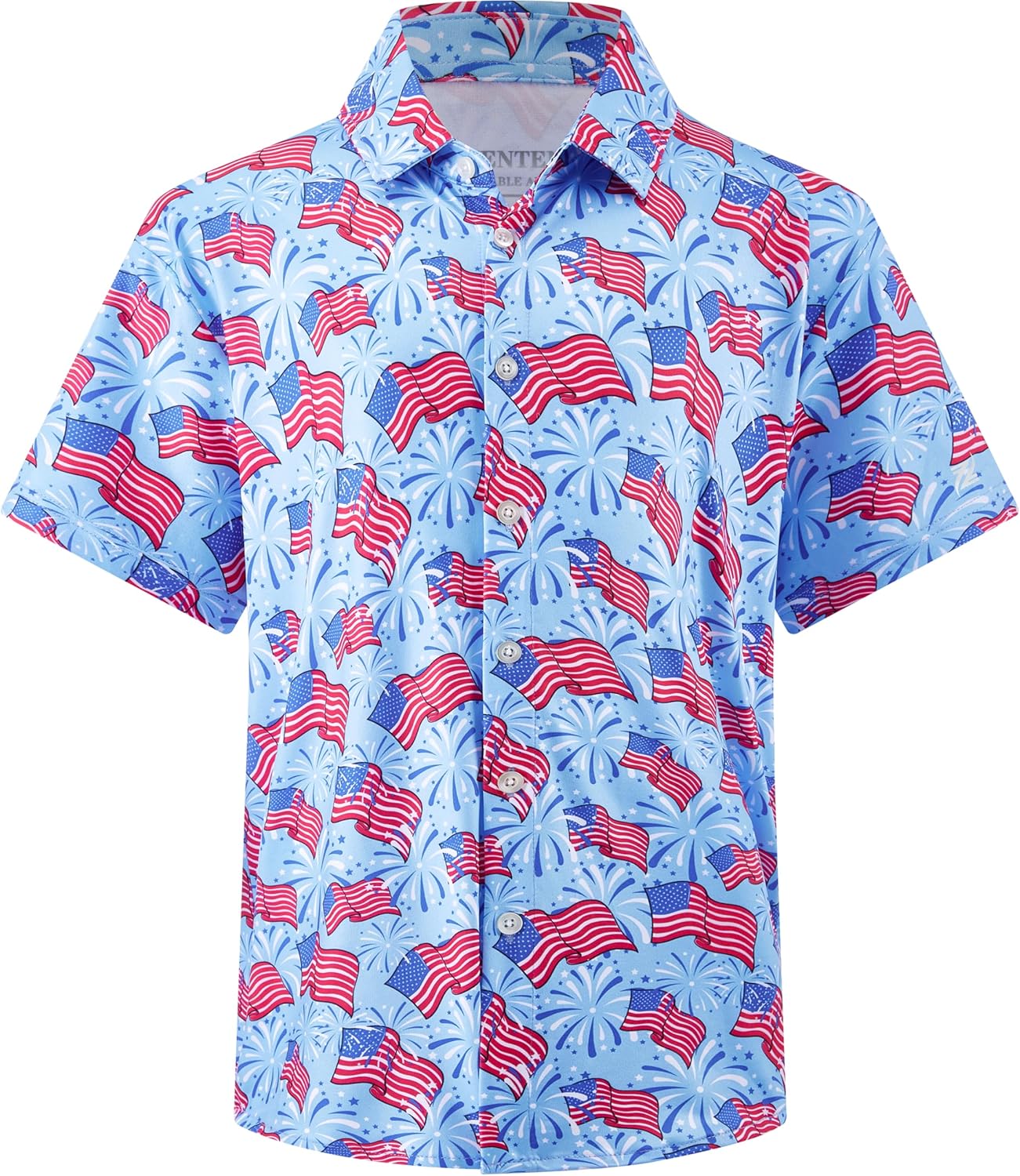 FT FENTENG Boy's Hawaiian Shirts Regular Fit Short Sleeve Casual Button Down Summer Tropical Beach Shirts