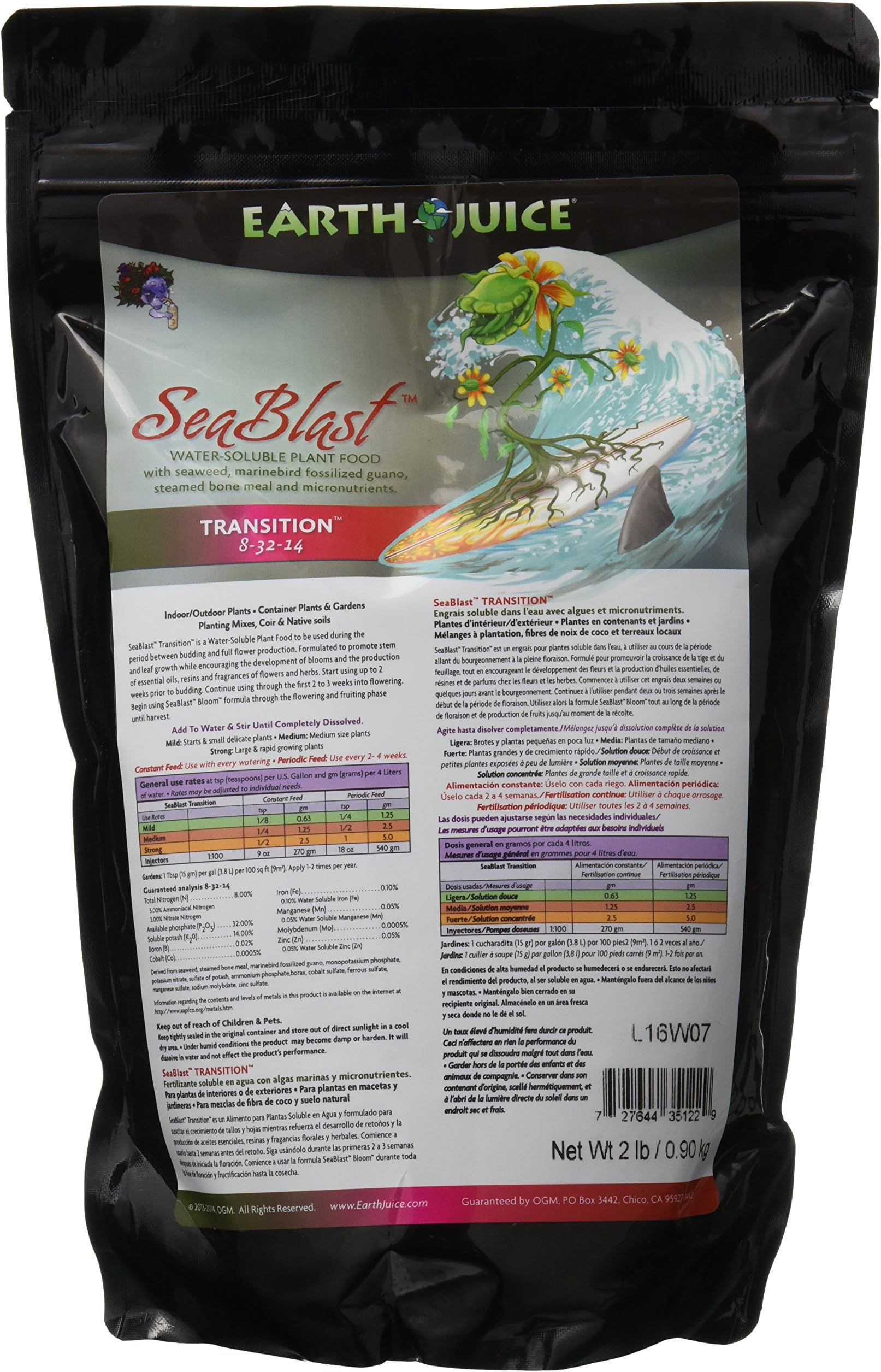HydroOrganics HOH35122 100209974 Seablast Transition, 2-Pound, White