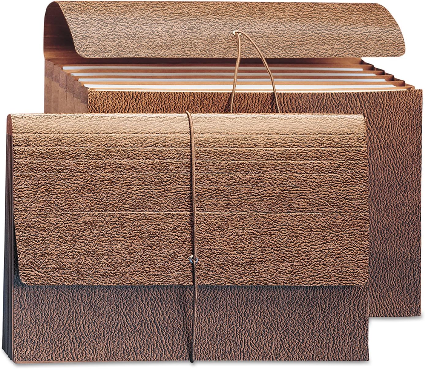 Smead 72475 5 1/4-Inch Exp Wallets w/Cord Six Pocket Redrope Printed Legal 10/Box