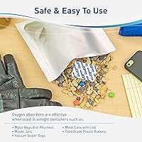 Vista 5 de Absorbedores de oxígeno de 300 cc para bolsas de Mylar o bolsas selladoras al vacío para almacenamiento de alimentos - Cantidad 20