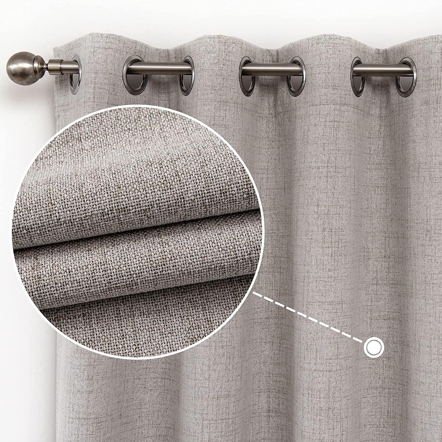 CUCRAF Full Blackout Window Curtains 90 inches Long, Faux