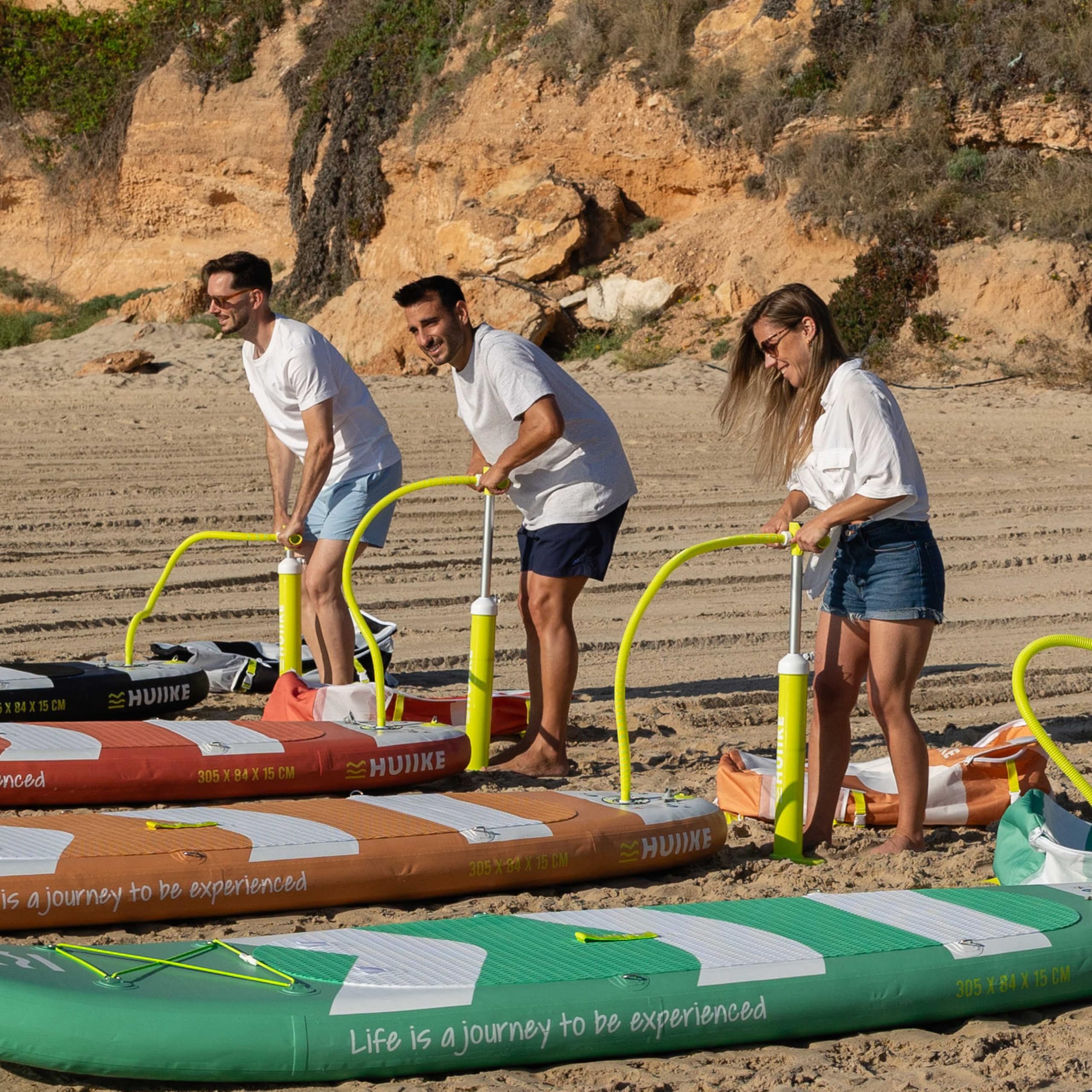 HUIIKE Pompa SUP Manuale con Doppia Azione Pompa per SUP 15 PSI, Gonfiatore Doppio Effetto Stabile | Accessori Stand Up Paddle, Handpump Tavola Gonfiabile | Manual Pump per Tavole Gonfiabile