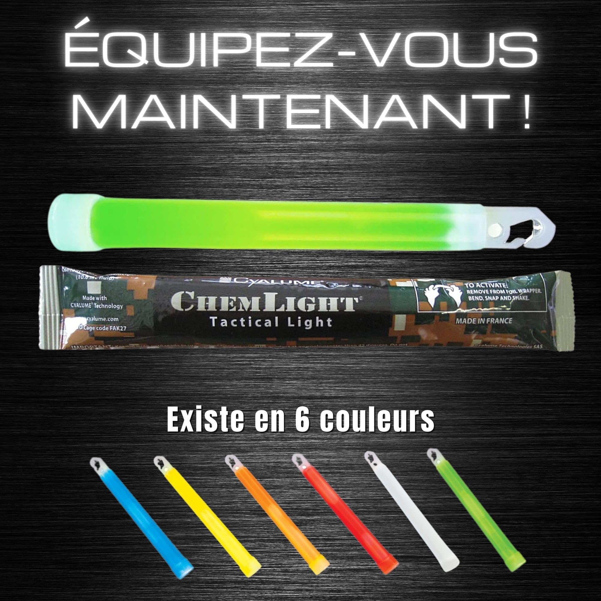 Cyalume ChemLight Lightsticks - Barra luminosa de 15 cm, con duración de 12 horas (caja de 20)
