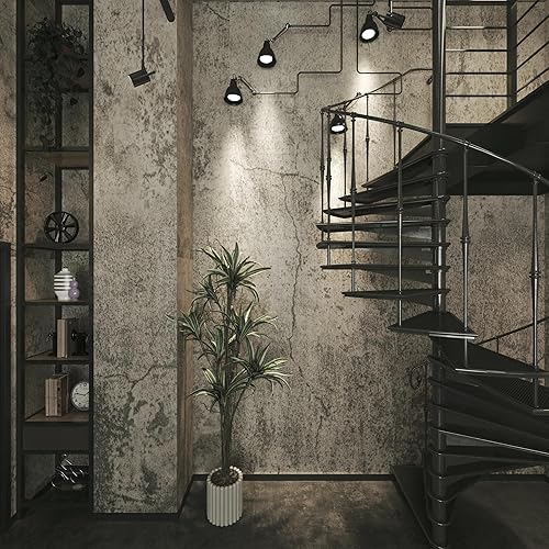 Miniatura 2 de Papel de contacto con textura de cemento gris beige y gris, papel de contacto de estilo industrial, papel tapiz de 31.5 x 157 pulgadas, mate,