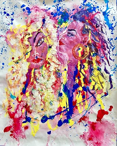 The Divas I, Wall Art Contemporary Painting by Shgahla Reynolds