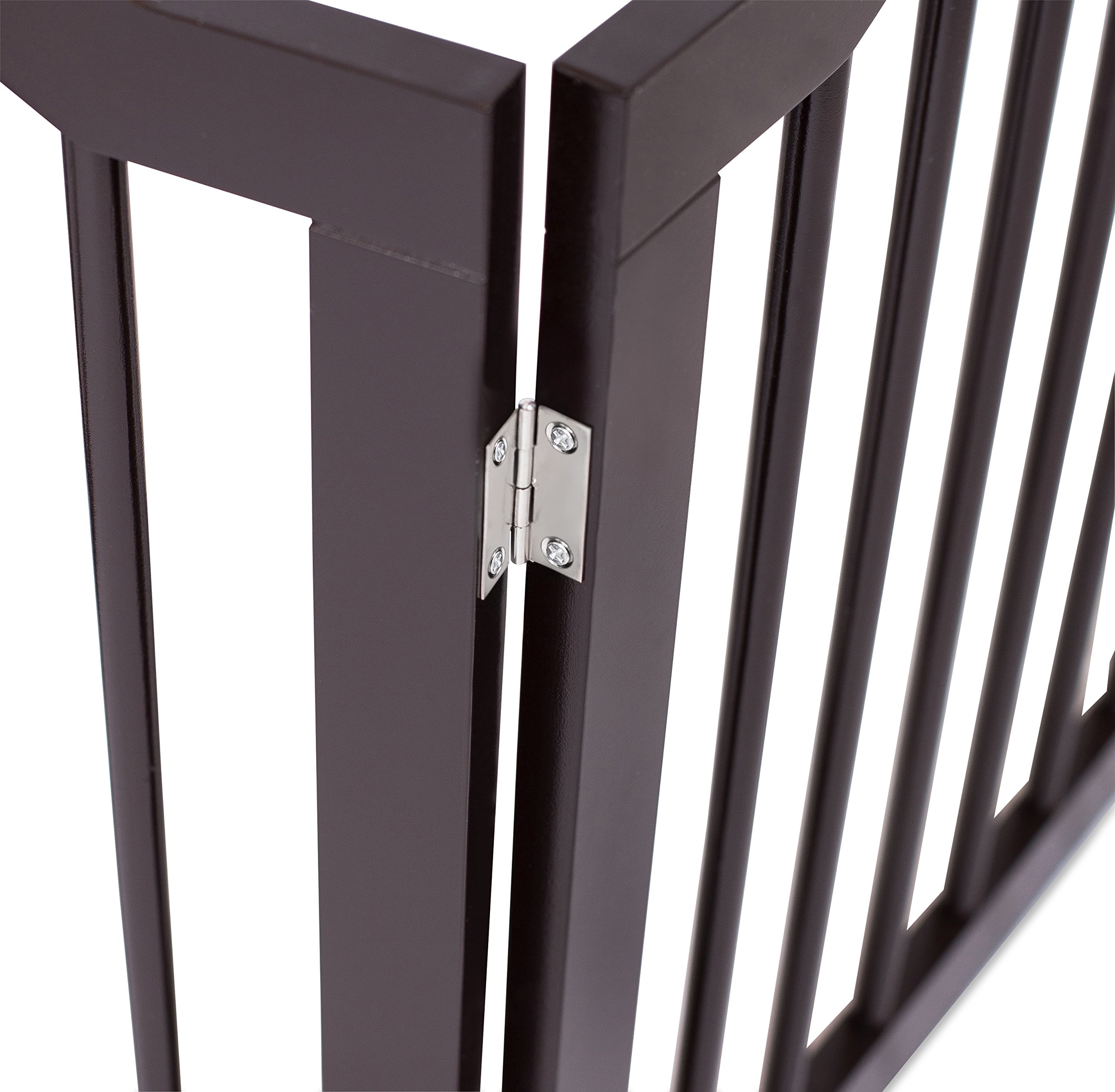 Best Pet Gate with Arched Top 3 Panel 24 Inch Step Over