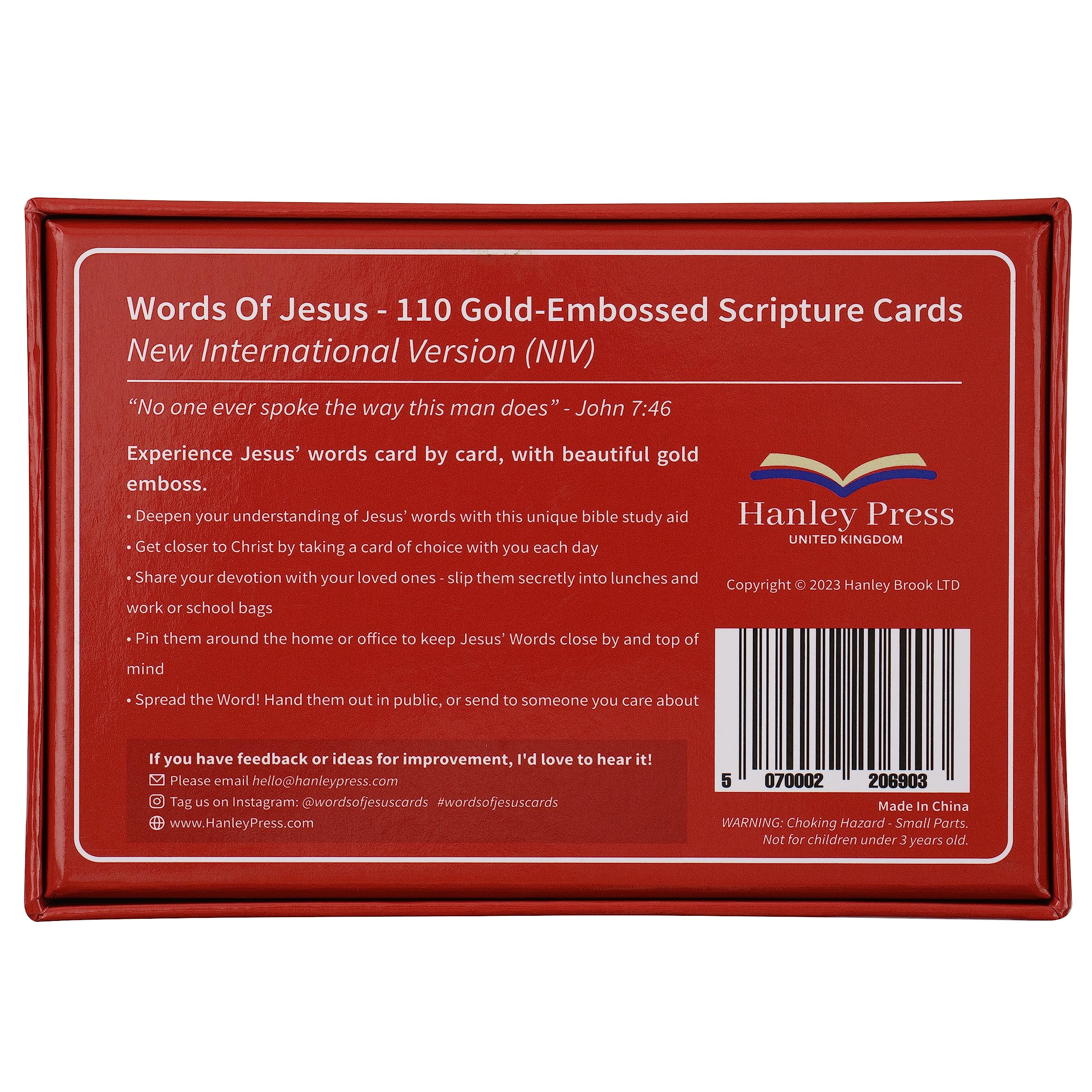 The Words Of Jesus - 110 Christian Bible Verse Cards - Gold Foil Scripture Cards With Bible Verses Of Jesus Christ (NIV) - Image 8