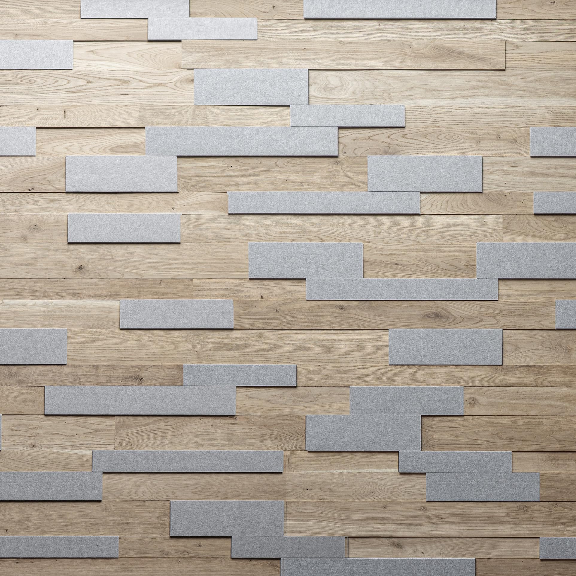 Panneaux muraux acoustiques en chêne et feutre, panneaux muraux 3D, chêne texturé, revêtement en bois, design mural en bois, modèle OZO Acoustic Platinum (1 m2)