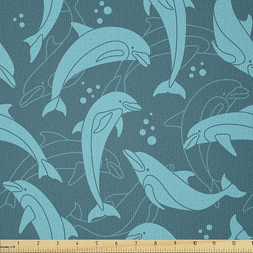 Miniatura 65 de Tela de panda Lunarable de The Yard, diseño de oso asiático con dibujos animados comiendo hojas y ramas, animal silvestre, tela decorativa para