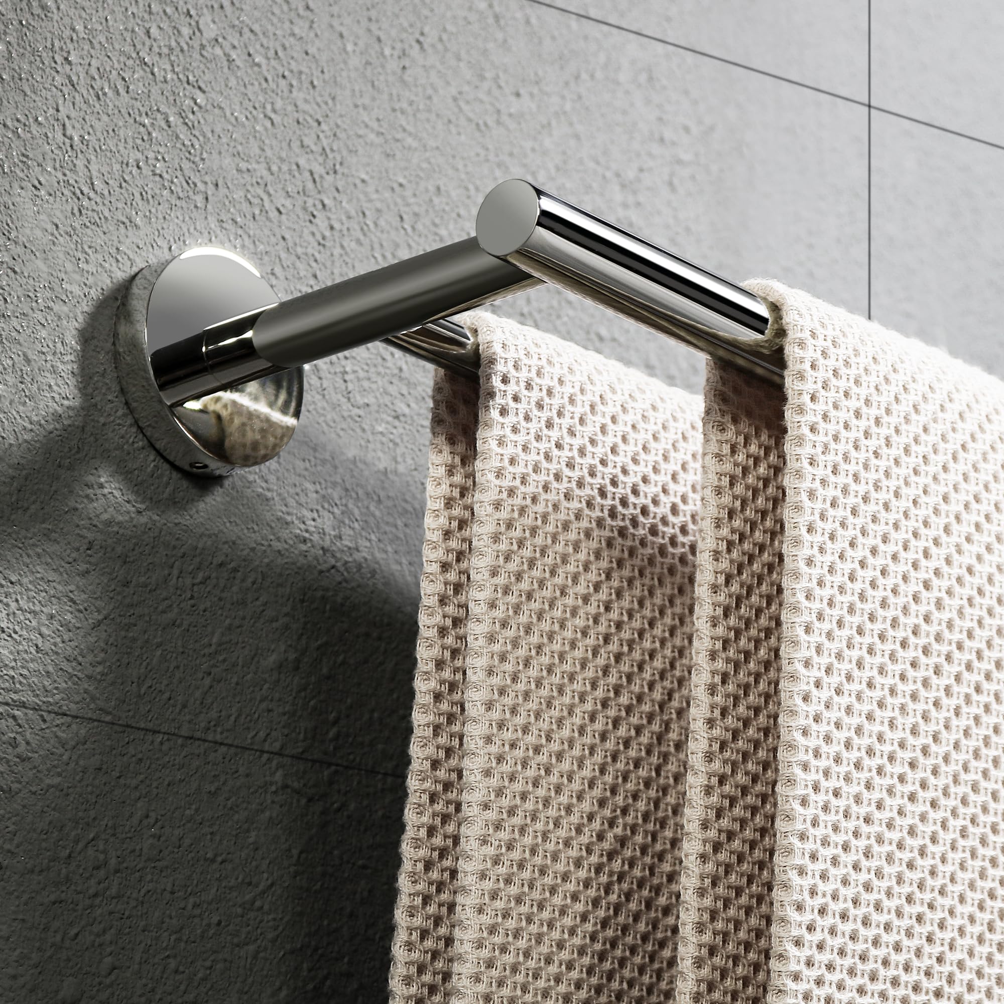 Toalleros de Baño, SAYAYO Toallero Doble Barra de Toalla Cepillado Accesorios Baño Pared Colgador Trapos Cocina Acero Inoxidable Toallero Multifunción para Baño y Cocina 30CM, EGYT3002-C