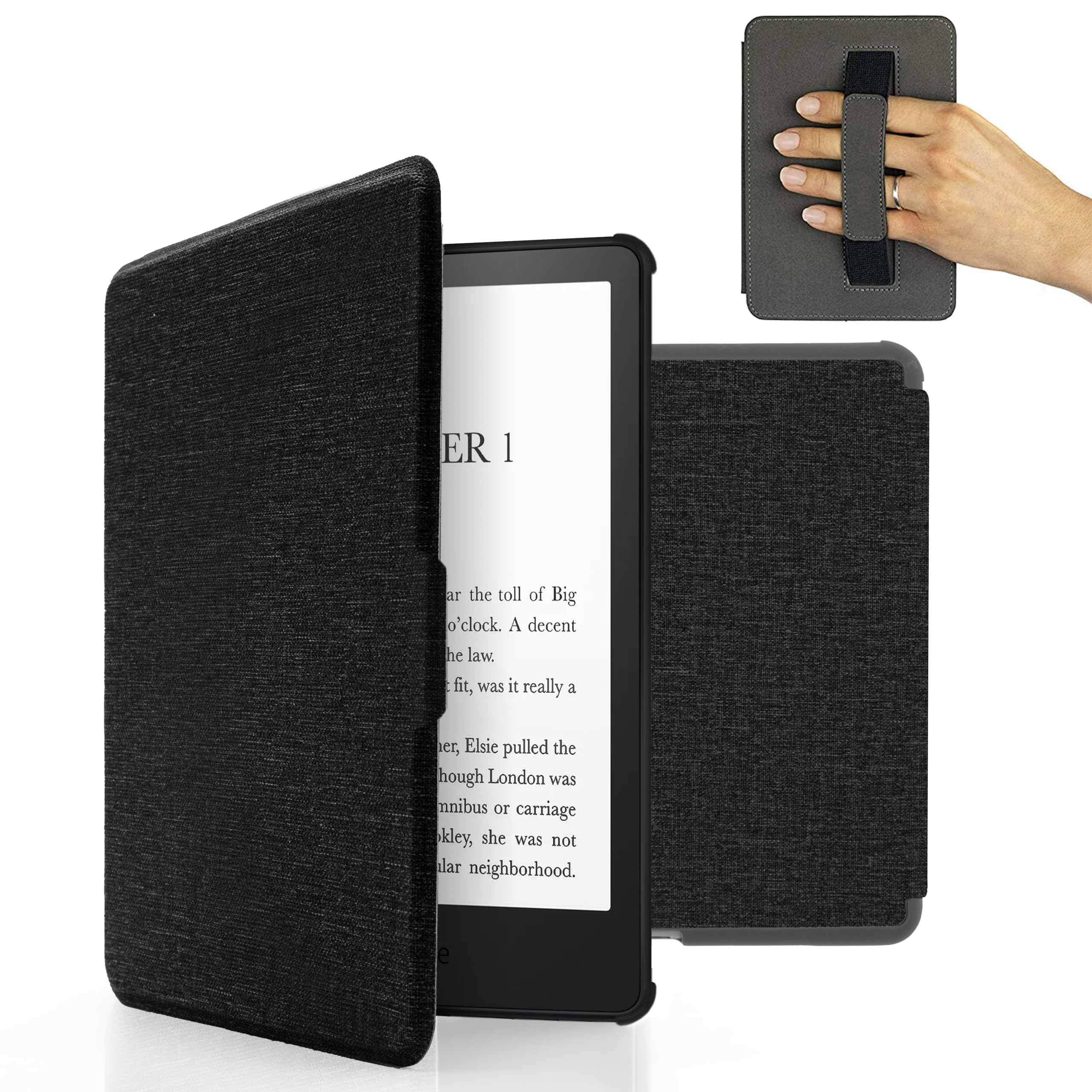 MyGadget Cover compatible Tolino Shine 4, Black, TolIno Shine 4 | Kobo Clara 2E (2022)