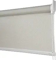 Cortina Persiana Rolo Blackout Linho Natural SOB MEDIDA comando lado DIREITO (SEM BANDÔ) (Linho Natural - Acabemento Branco, 1,50 (lar) x 1,30 (alt))