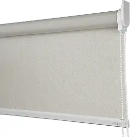Cortina Persiana Rolo Blackout Linho Natural SOB MEDIDA comando lado DIREITO (SEM BANDÔ) (Linho Natural - Acabemento Branco, 1,50 (lar) x 1,30 (alt))