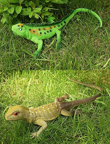 Miniatura 5 de 4PCS Simulación Gran Lagarto Desierto Camaleón Plástico Estiramiento Juguete 14 Pulgadas De Largo (Lagarto