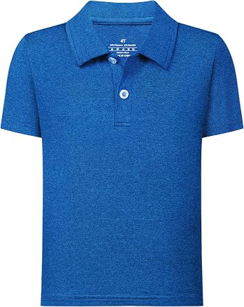 QBK Boys Active Performance Golf Polo Shirts Kids Dry Fit School Uniform for Toddler to Youth