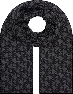 Calvin Klein AOP SCARF Erkek Şal/Atkı, Siyah, Tek Beden