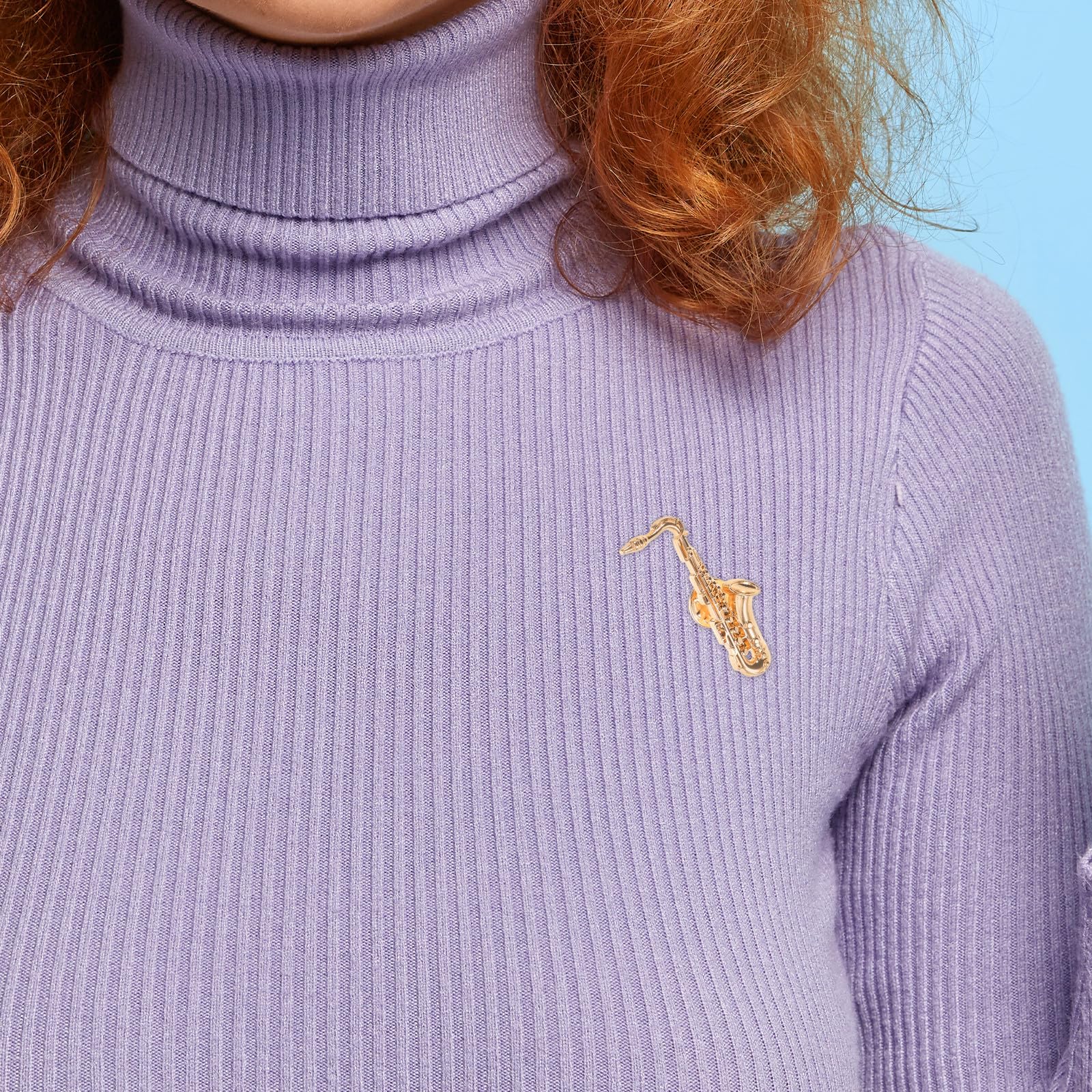 Genérico Pin de Solapa de Saxofón 2 Unidades, Prendedor Metálico Diseño Vintage para Músicos y Fans, Adecuado para Mochilas y Ropa en Conciertos y Actividades Cotidianas