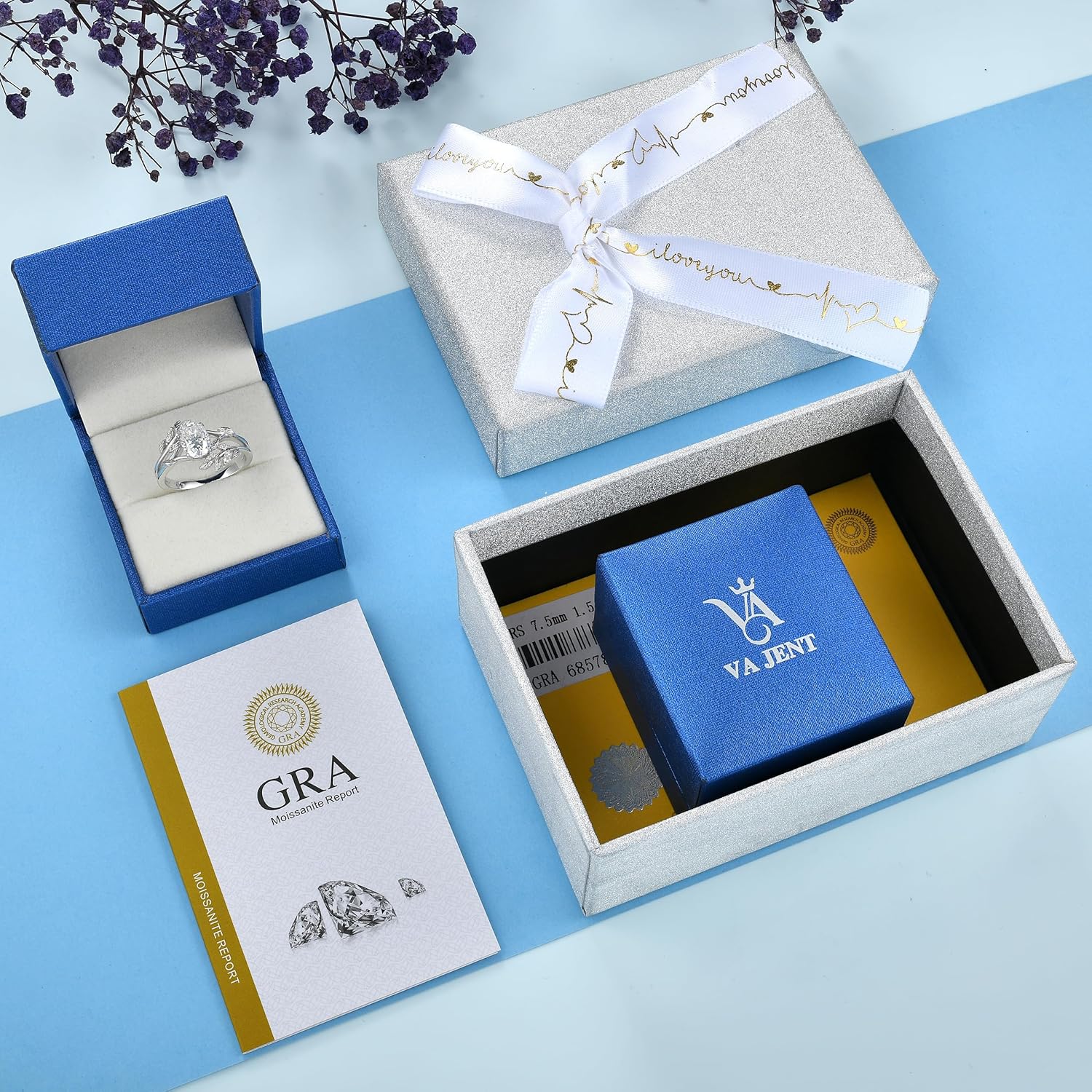 Moissanite Rings For Women, 1.55ct D Color VVS1 925 Sterling Silver Ring Oval Cut Engagement Promise Ring for Women Size 6-9 - Image 6