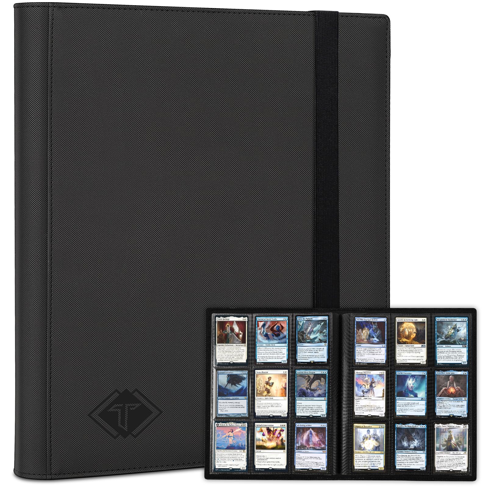 9 Pocket Card Binder,PU Card Ablums,Trading Card Binder Holder,432 Side Loading Pockets Sports Card Book Card Folder Card Album Card Holder Fit for MTG Football Play Cards (black)