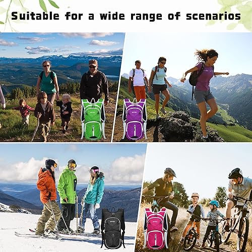 Miniatura 6 de ONTYZZ Mochila de bicicleta unisex de nailon impermeable de 12 litros, mochila de viaje, mochila deportiva, mochila de día, mochila de senderismo,
