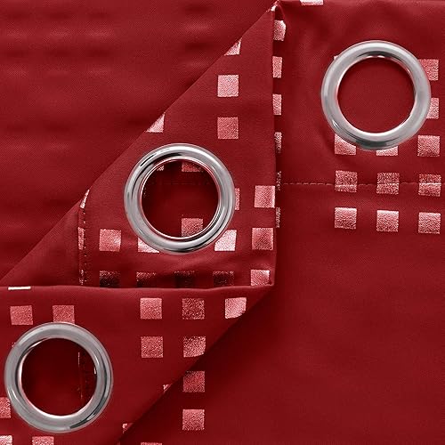 Miniatura 4 de Deconovo - Cortinas opacas para oscurecer la habitación, con aislamiento térmico, cortinas con ojales