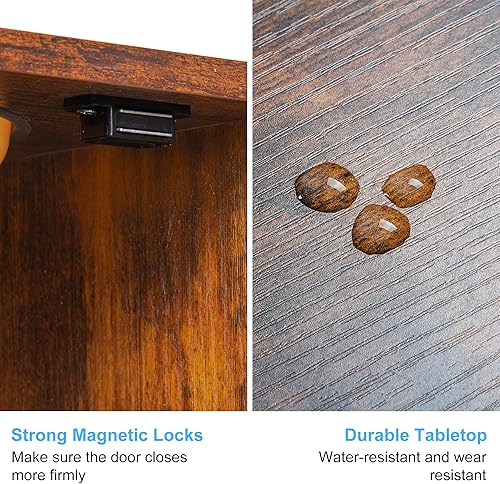 Miniatura 7 de Hey-brother Árbol para gatos con caja de arena, torre para gatos todo en uno para gatos de interior con hamaca grande, cama, estación de alimentos,