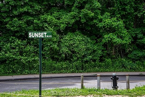 Miniatura 5 de Letrero de metal Sunset Blvd de 4 x 16 pulgadas, placa retro de Hollywood Street para el hogar, pared, dormitorio, sala de estar, decoración de