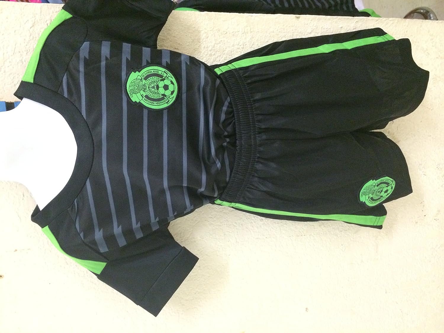 New! Mexico Replica Black Youth Jersey and Short Sets (14