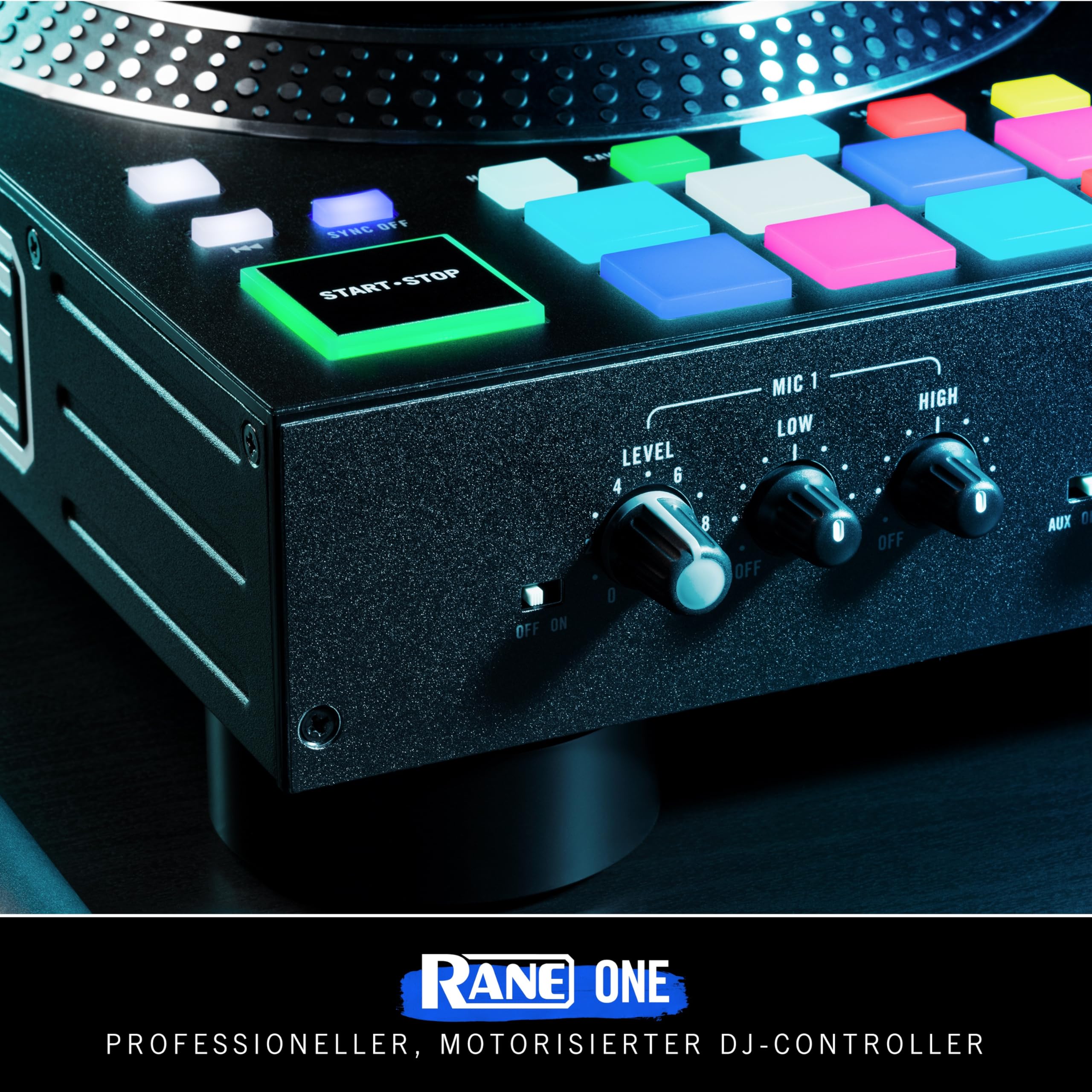 RANE ONE, Komplettes DJ-Set und DJ-Controller für Serato DJ mit Integriertem DJ-Mixer, Motorisierten Plattentellern und Serato DJ Pro Enthalten