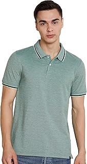 Men's Cotton Rich Textured Polo Tshirts | Collar Plain Tshirts | Half Sleeves - Regular Fit (Available in Plus Sizes) Price in India