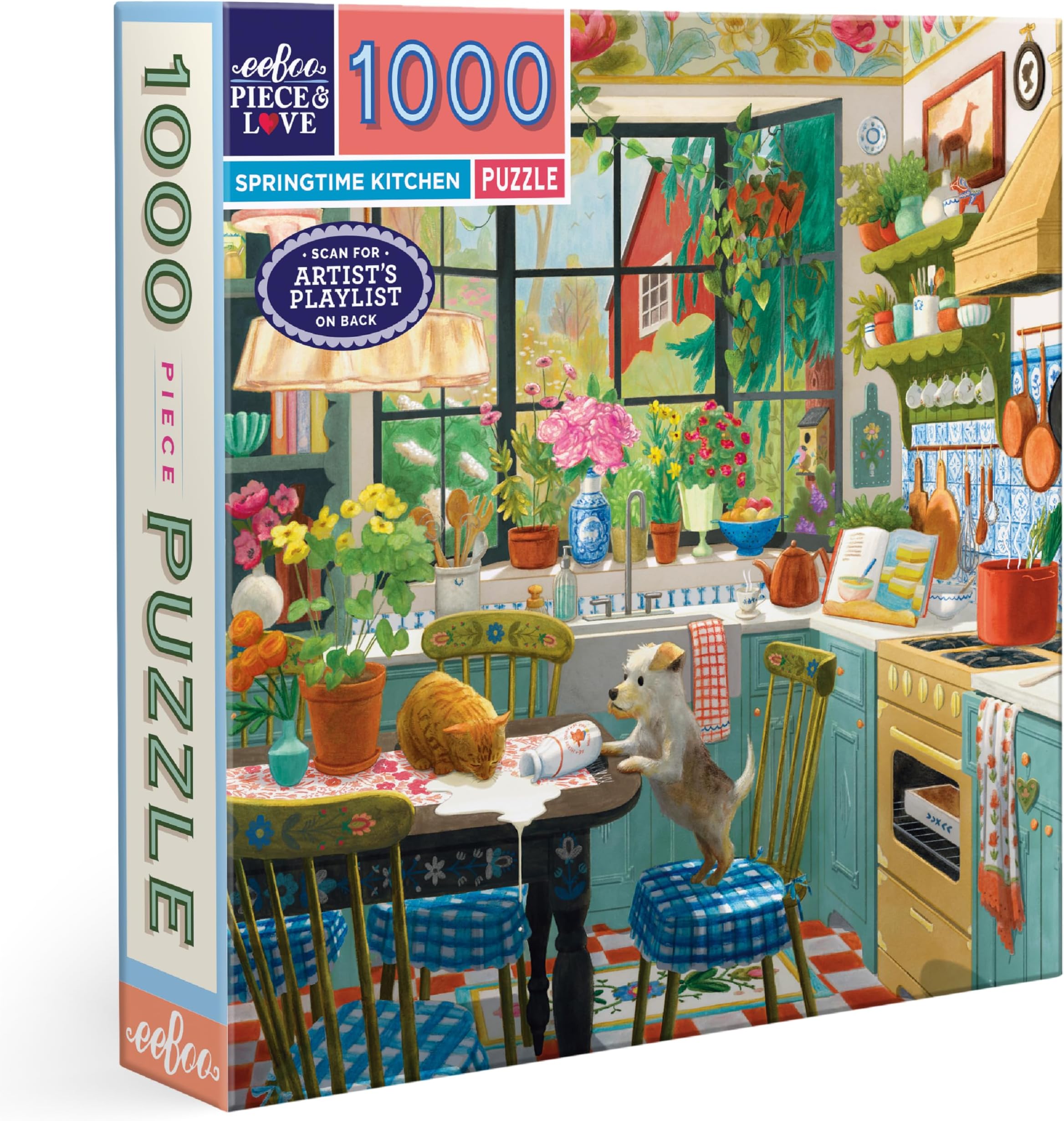PZT116 Kitchen in Spring Jigsaw Puzzle for Adults, 1000 Piece Recycled Cardboard and Vegetable Ink