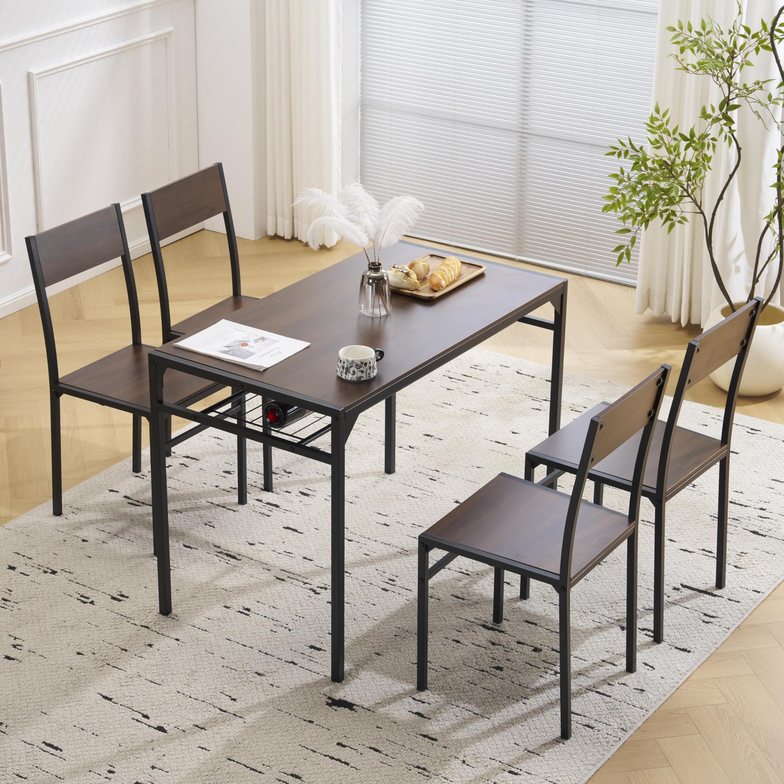 【ジャングル深井店】4人用 ダイニングセット ホワイト イス×４ ダイニング 家具 テーブル 堺市 深井【FU486】 ジャングル深井店】ダイニングセット4人用 黒×白 家具 テーブル 堺市