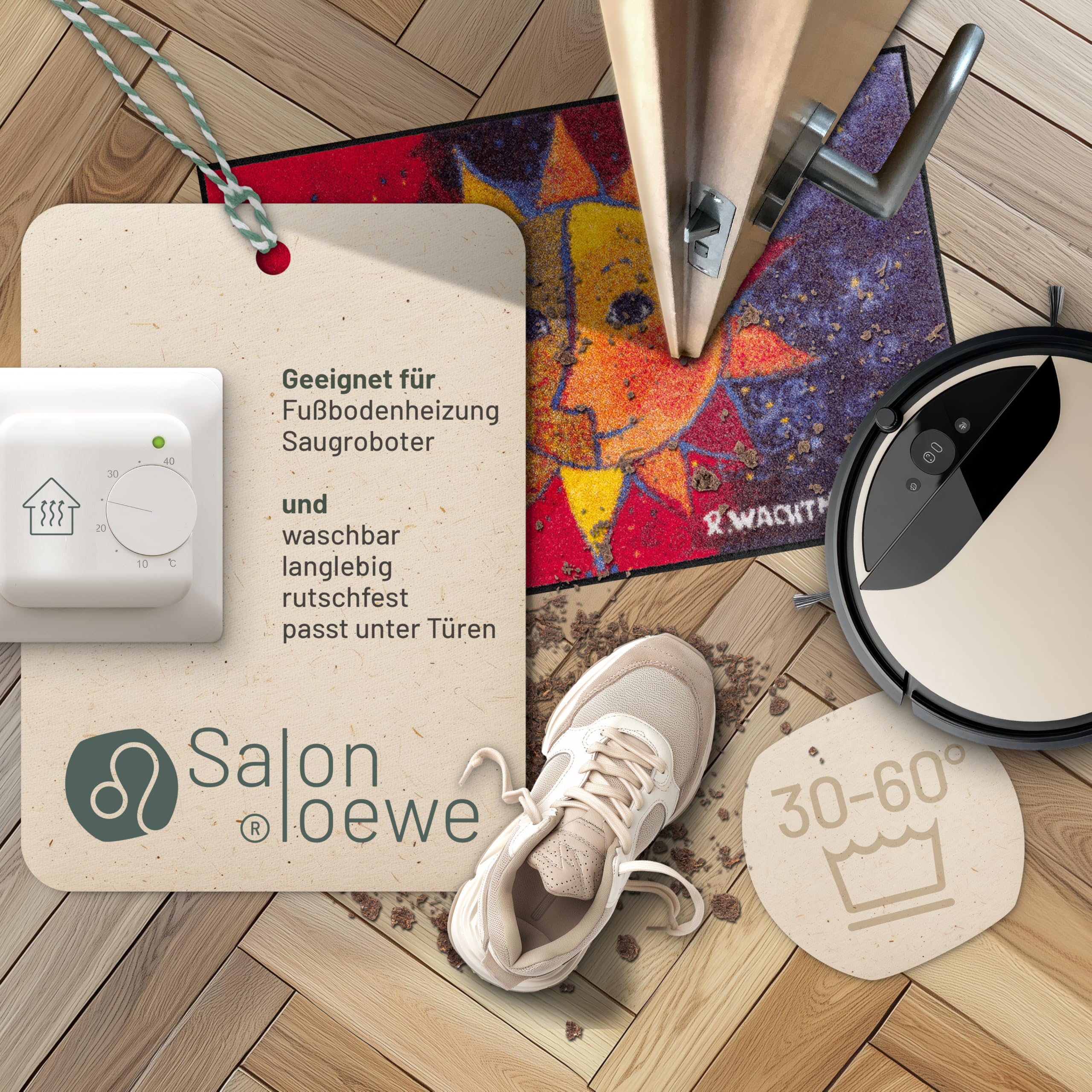 Salonloewe Fussmatte Sole Nuovo I Schmutzfangmatte & Fußabtreter für Innen 50 x 75 cm