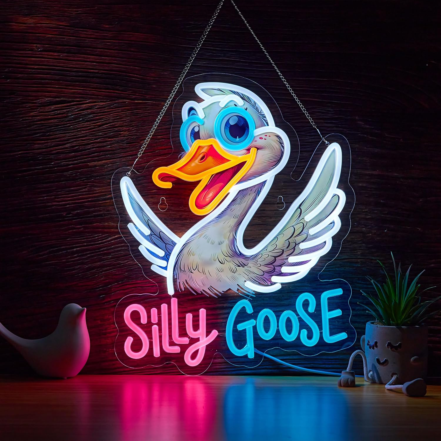 Silly Goose Neon Sign for Silly Goose Wall Decor