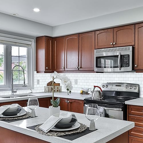 Miniatura 10 de Azulejos de metro de despegar y pegar, azulejos autoadhesivos para pared de cocina (10 x 10 pulgadas, 10 hojas)