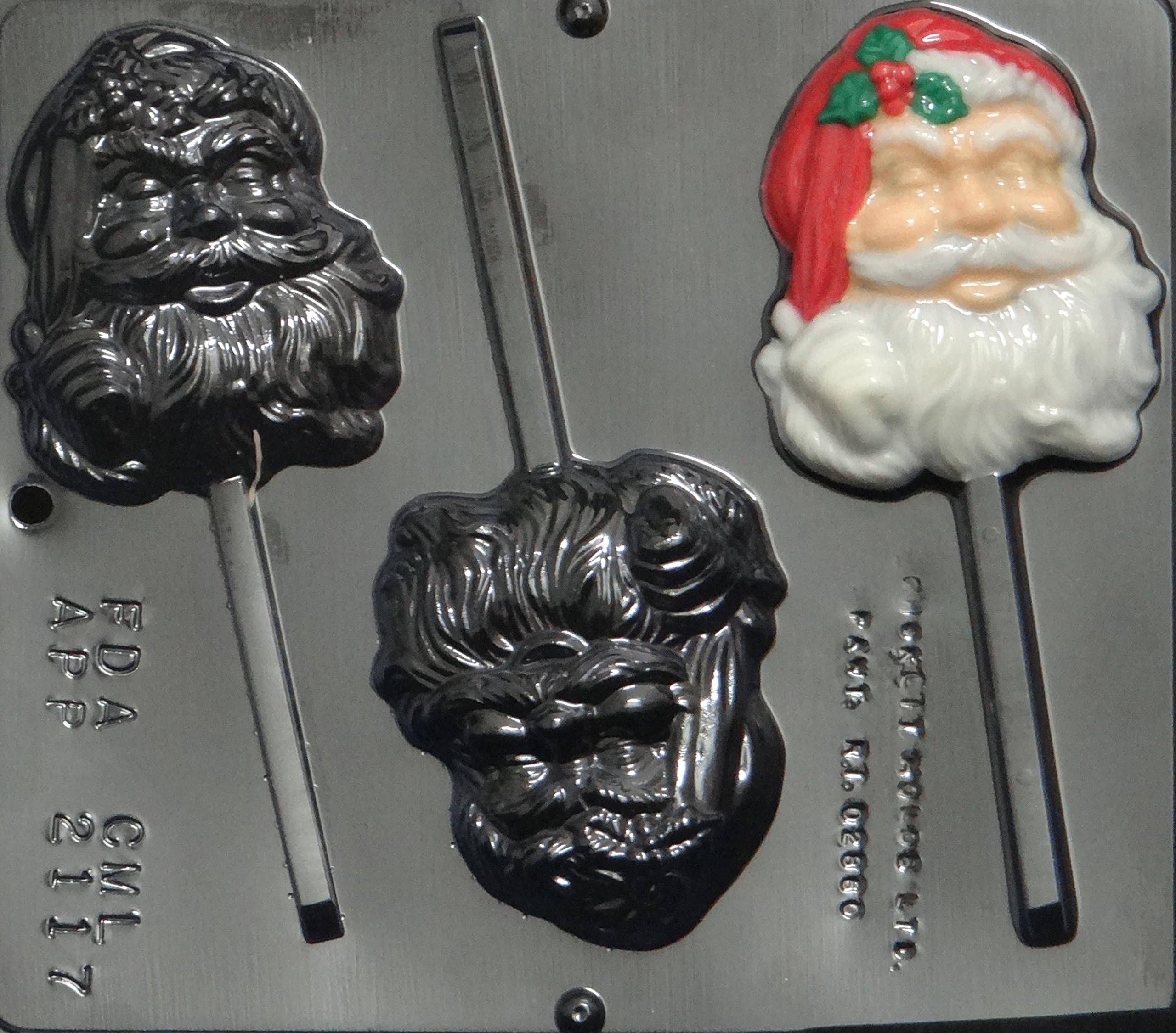 Santa Claus Lollipop Chocolate Candy Mold Christmas 2117