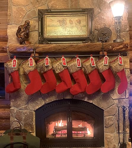 Miniatura 2 de Personalized Embroidered Christmas Stocking Name Tag, Easter Basket Name Tag, Fabric Embroidered Gift Tag