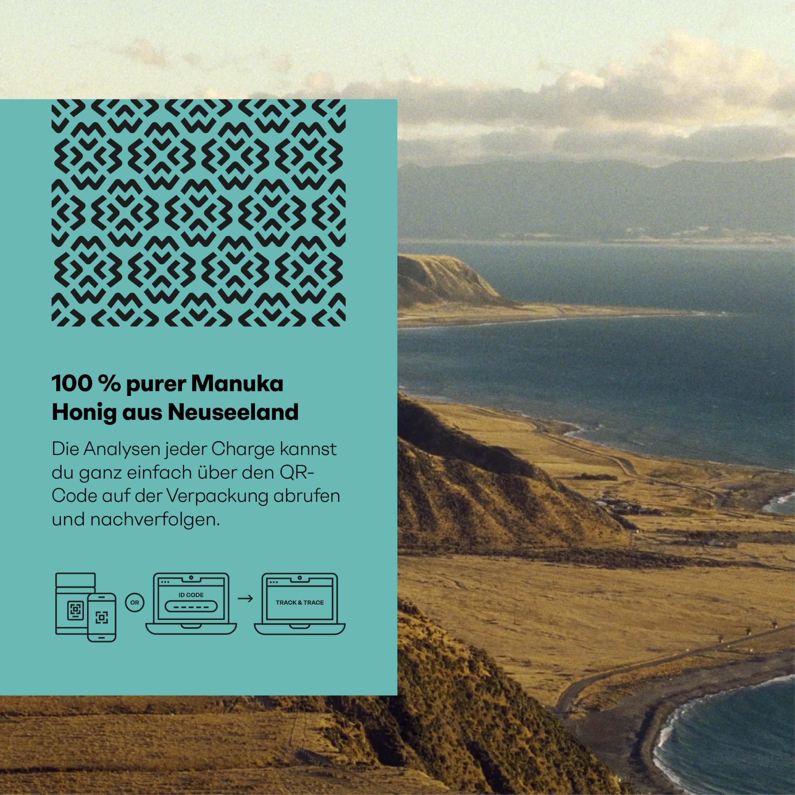MANUKA VALLEY – Manuka Honig mit 308+ MGO im Glas. 1.200 g. Laborgeprüft und zertifiziert – 100% natürlicher Manuka-Honig aus Neuseeland. Cremiger, milder und zarter Manukahonig