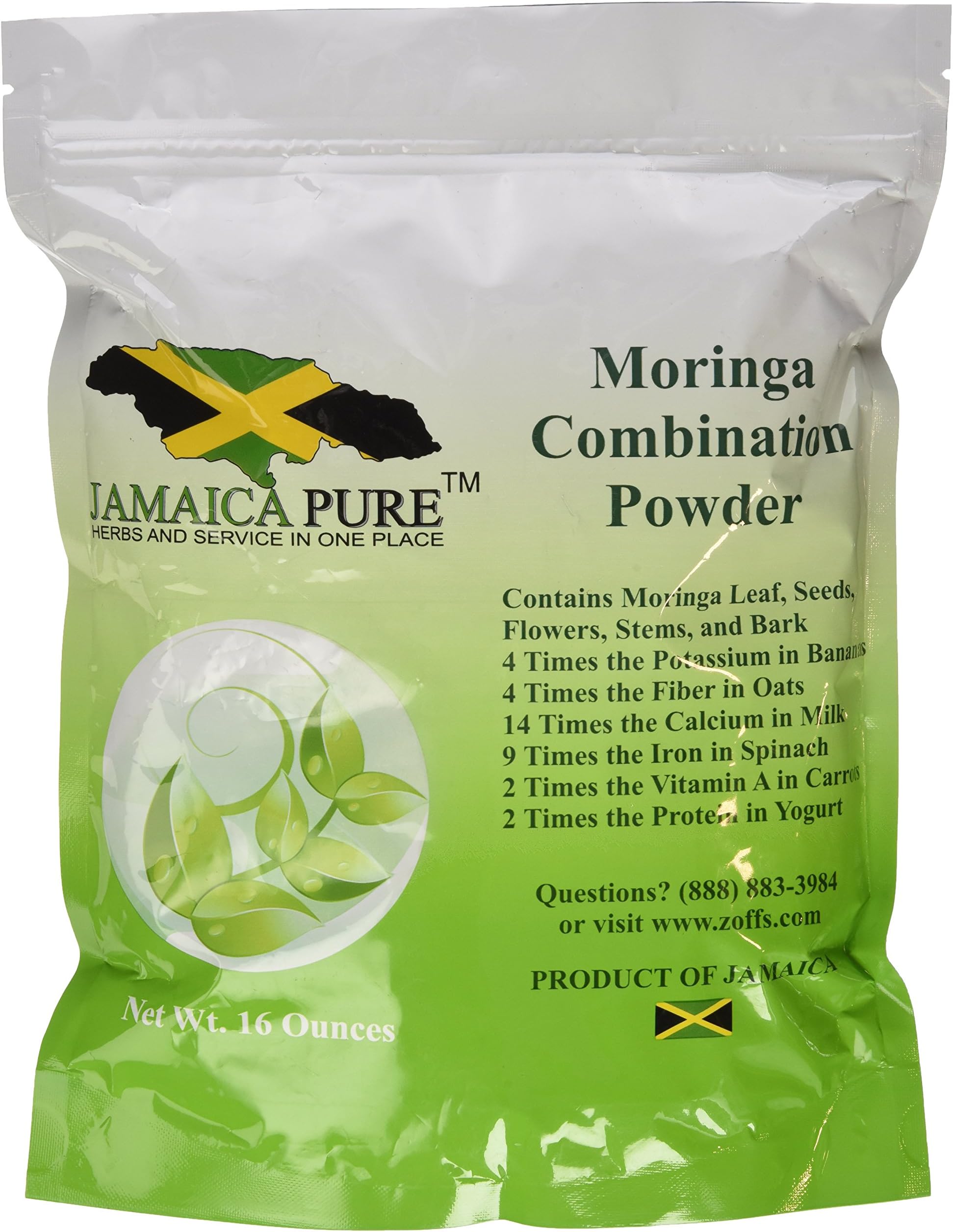 Moringa Combination Powder 16 Oz (Includes Leaves, Seeds, Pods, Stems, Barks Etc)