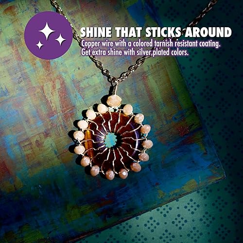 Miniatura 6 de Artistic Wire Alambre de cobre de color calibre 22, resistente al deslustre, 125 pies, color latón antiguo