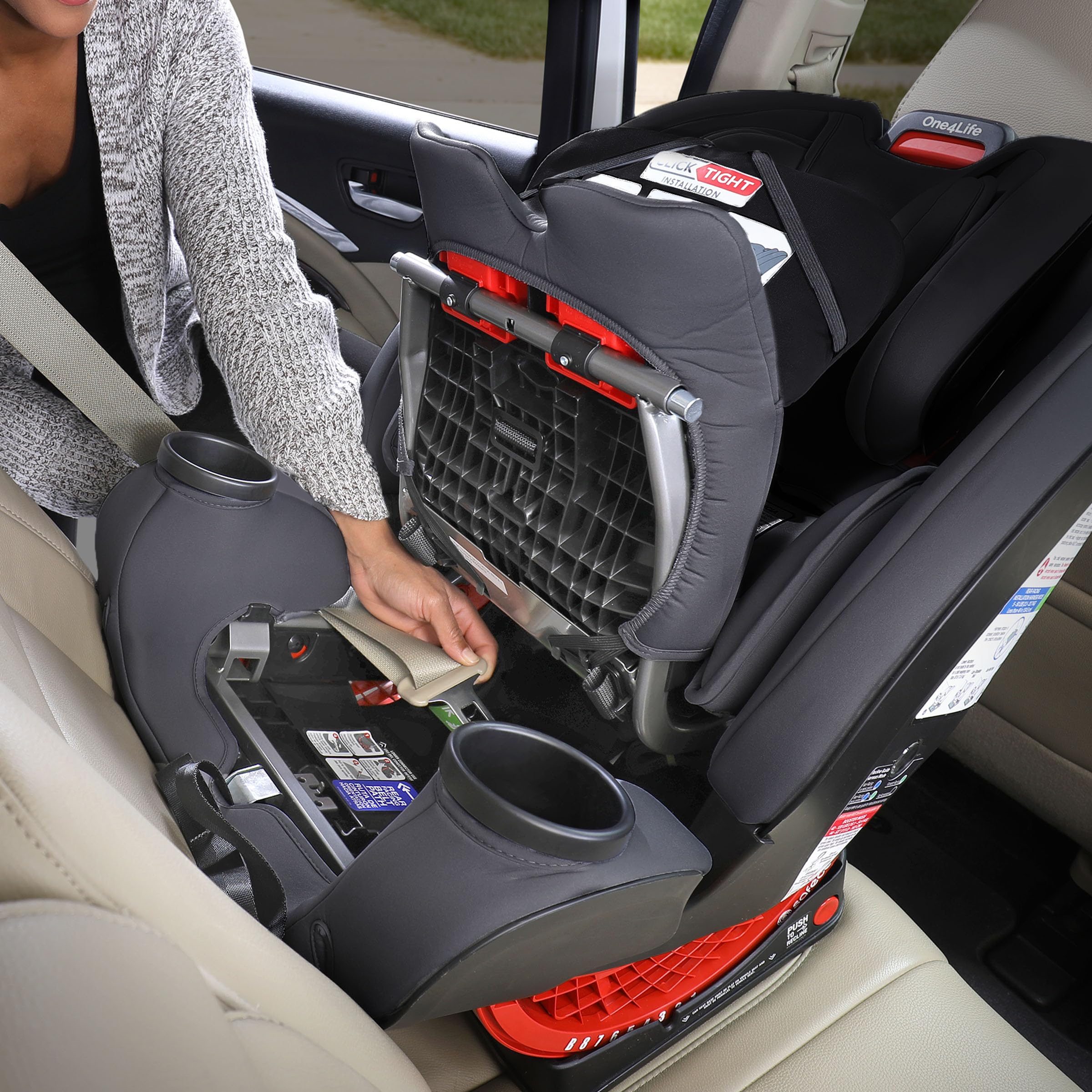 Amazon.com : Britax One4Life & Poplar S Convertible Car Seats, Rear/Forward Facing 5-120 lbs, ClickTight Installation, Machine Washable : Baby