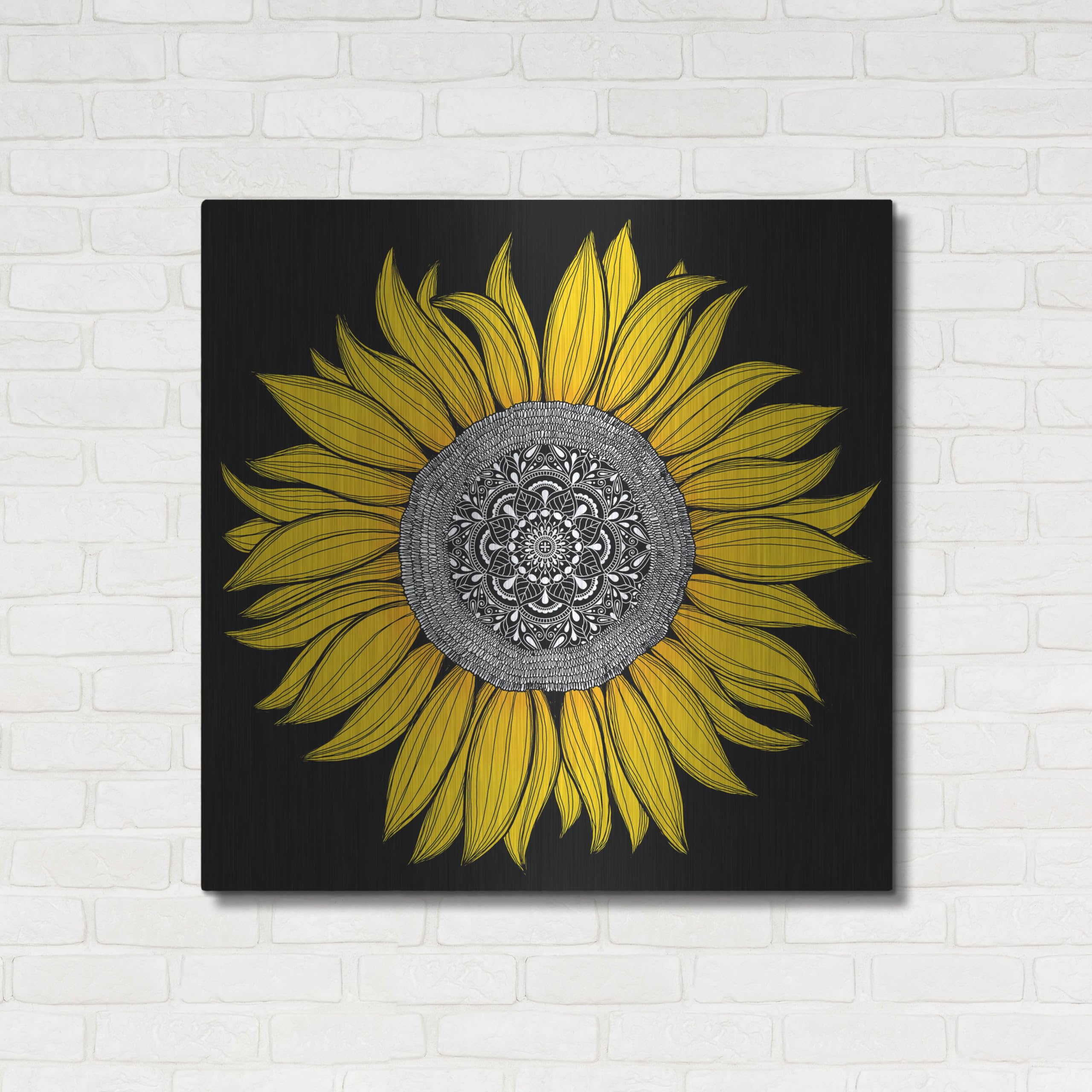 Amazon.com: Luxe Metal Art 'Sunflower Mandala' by Hello