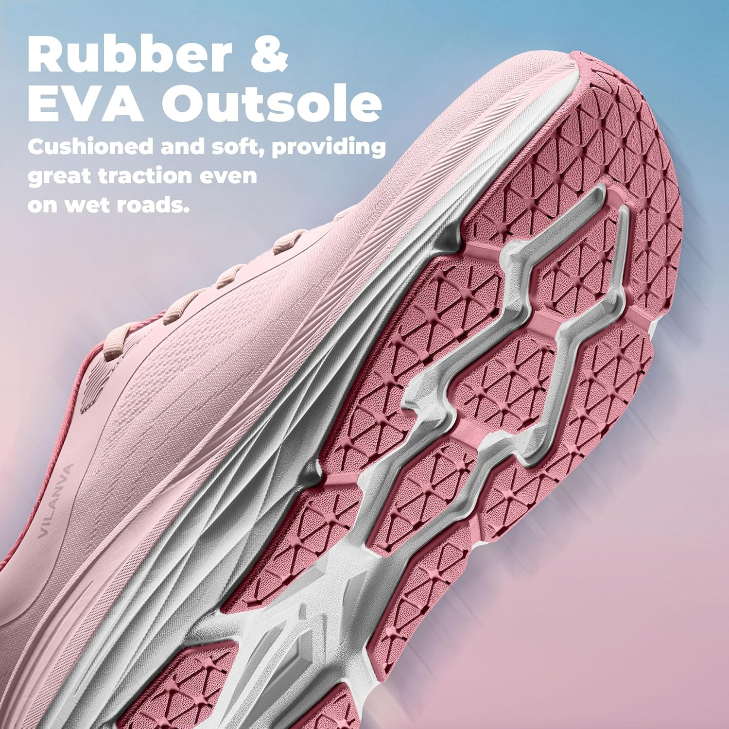 Vilanva Women's Walking Shoes Cushion Comfortable Running Tennis Shoes Non-Slip Workout Gym Athletic Breathable Fashion Sneakers - Image 5