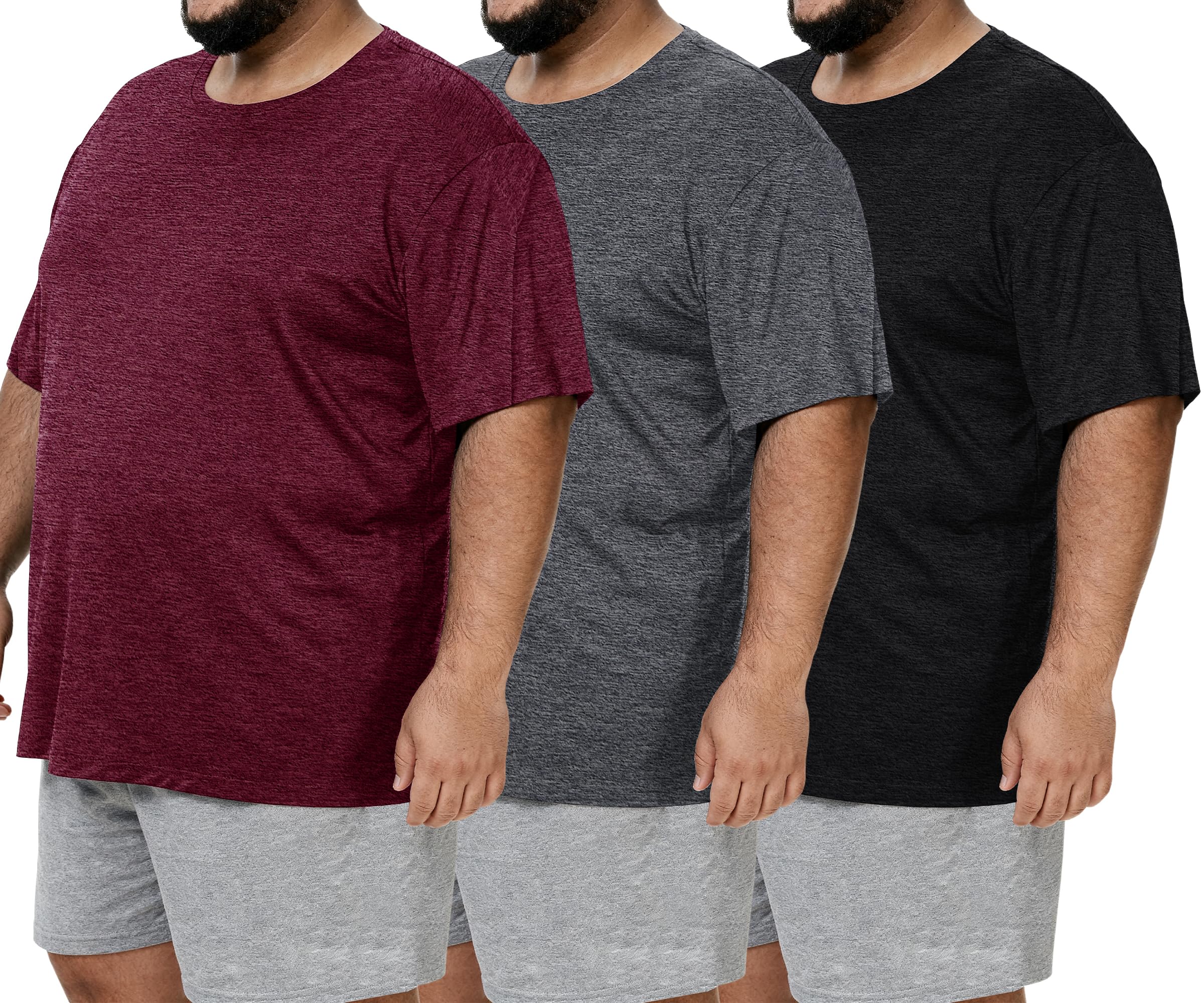 BOOJO 3 Pack Men's Big and Tall Shirts