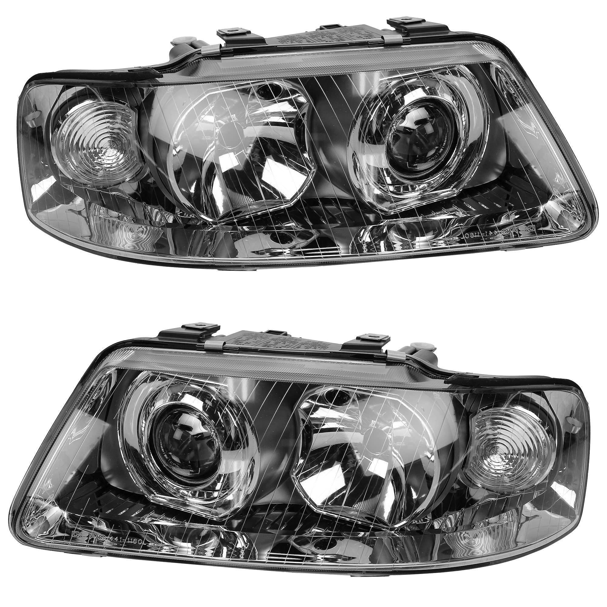 BESTPRICE 2x fari principali anteriori sinistro + destro H1 / H7 senza servomotore, compatibile con AUDI A3 (8L1)