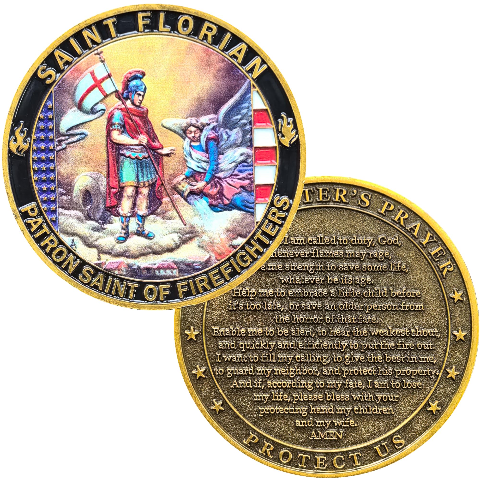 Pièce Commémorative Atlanta Fire Rescue – Saint Florian Patron Des Pompiers – Collection Et Hommage